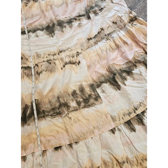 Ava & viv rayon maxi dress 0x xl plus tiedye boho tie waist coastal beach - Picture 6 of 7